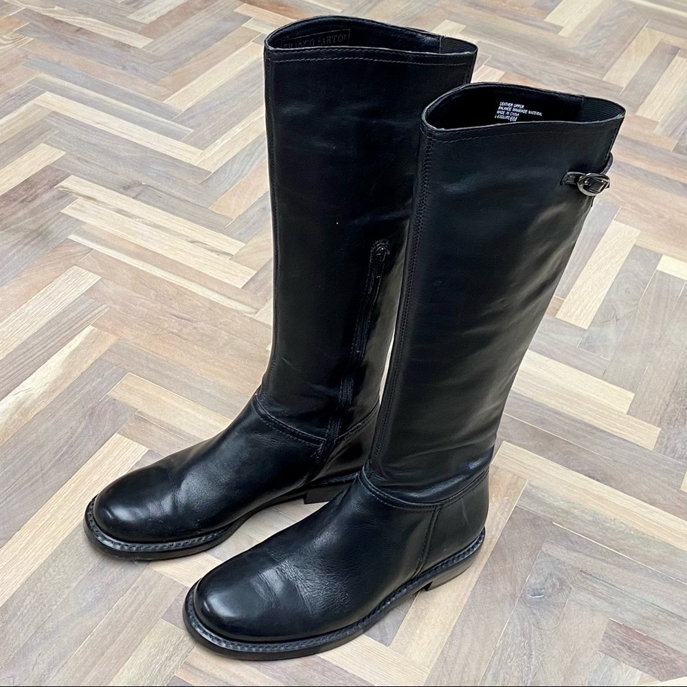 Franco Sarto black leather equestrian boots